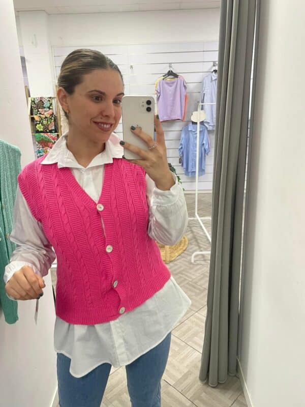 Chalequillo hilo Fucsia